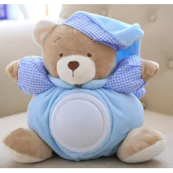 Plush teddy bear - with sound / light - 25cm