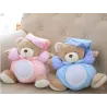 Plush teddy bear - with sound / light - 25cm