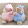 Plush teddy bear - with sound / light - 25cm