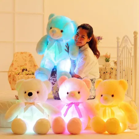 Glühender Plüsch-Teddybär - mit LED-Lichtern - Spielzeug