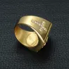 Luxe gouden ring - met Jezus / kruis / witte zirconia - unisexRingen