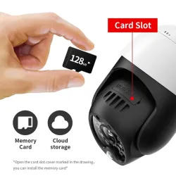 Caméra de sécurité sans fil - 1080P - IP PTZ - HD - Wifi - extérieur - CCTV - surveillance
