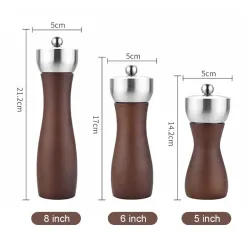 Houten peper-/zoutmolen - instelbare grofheidKeukenmolens