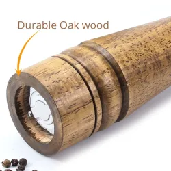 Salz-/Pfeffer-/Kräutermühle aus Holz - einstellbarer Mahlgrad - Keramikrotor