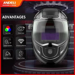 Maschera professionale per saldatura - oscurante automatica - regolabile - ADL-MA900VL-E - con luce LED
