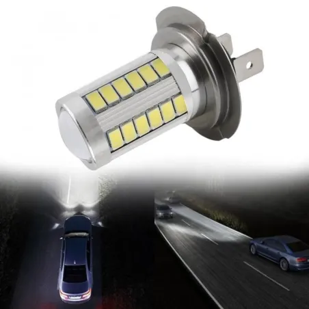 H7 LED - billampor - ljusvitt - 5630 SMD - 2 st