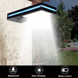144 LED - luz exterior de energía solar con sensor de movimiento - resistente al agua