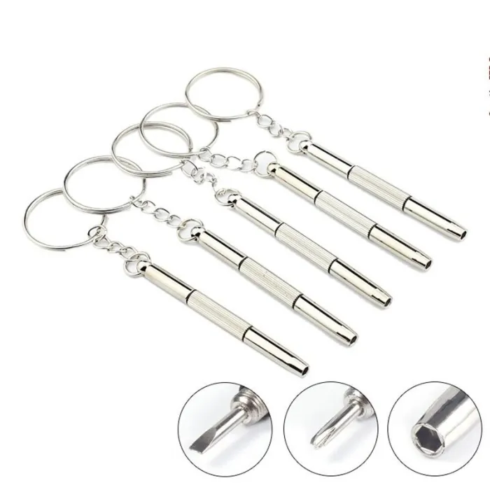 3 in 1 screwdriver keychain - mini screwdriver set - 2 pieces