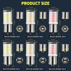 1156 BA15S / 1157 BAY15D P21/5W LED - feu de remplacement - R5W R10W - clignotant
