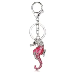 Hippocampe en cristal - porte-clés