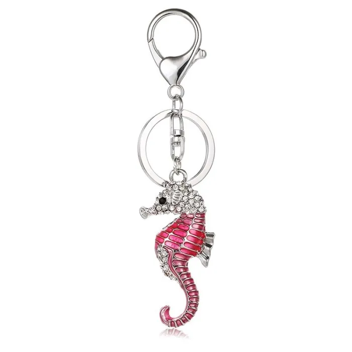 Hippocampe en cristal - porte-clés