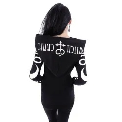 Hoodies & JerséisBruja gótica punk - sudadera con capucha y cremallera - Witch Craft