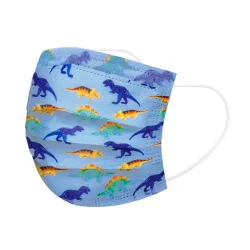 Beschermend gezichts-/mondmasker - 3-laags - wegwerp - voor kinderen - dinosaurus print - 50 stuksMondmaskers