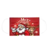 Gesichts-/Mundschutzmasken - Einweg - 3-lagig - für Kinder - Weihnachtsmotive - 10 Stück