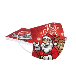 Beschermende gezichts-/mondmaskers - wegwerp - 3-laags - voor kinderen - kerstmotieven - 10 stuksMondmaskers