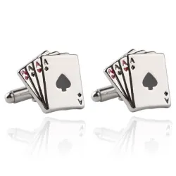 AAAA - ess - pokerkort - manschettknappar