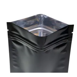 CocinaBolsas de aluminio con cierre hermético - doble cara - con cierre hermético - negro brillante - 100 piezas