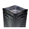 Återförslutningsbara foliepåsar av aluminium - dubbelsidig - med blixtlås - blank svart - 100 stycken