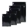 CocinaBolsas de aluminio con cierre hermético - doble cara - con cierre hermético - negro brillante - 100 piezas