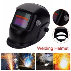 Auto darkening welding helmet - adjustable - black / shark