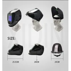 Solarny kask spawalniczy - automatyczne przyciemnianie - MIG/MAG/TIG - True Color - 4 czujniki łuku - Grand-918I/958IKask Spa...