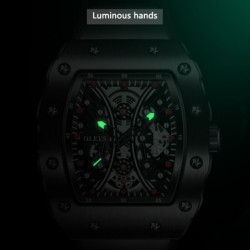 Luksusowy męski zegarek kwarcowy - cyfrowy - podświetlany wyświetlacz - wodoodpornyZegarki