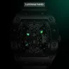 Montre à quartz luxueuse pour hommes - numérique - affichage lumineux - étanche