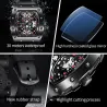 Montre à quartz luxueuse pour hommes - numérique - affichage lumineux - étanche