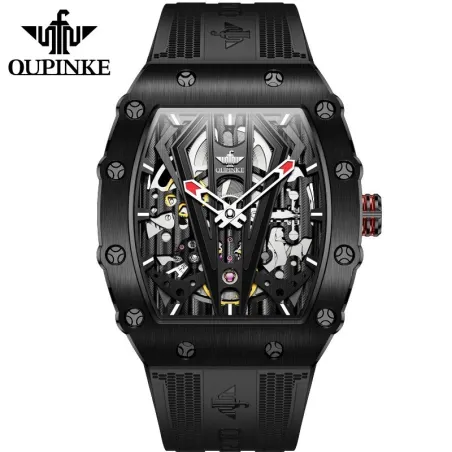 OUPINKE - montre de luxe pour hommes - automatique - résistante à l'eau - verre saphir lumineux