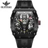 OUPINKE - montre de luxe pour hommes - automatique - résistante à l'eau - verre saphir lumineux