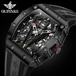 OUPINKE - montre de luxe pour hommes - automatique - résistante à l'eau - verre saphir lumineux