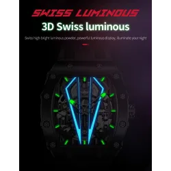 OUPINKE - montre de luxe pour hommes - automatique - résistante à l'eau - verre saphir lumineux
