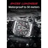 OUPINKE - montre de luxe pour hommes - automatique - résistante à l'eau - verre saphir lumineux