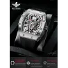 OUPINKE - montre de luxe pour hommes - automatique - résistante à l'eau - verre saphir lumineux