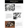 Pagani Design - montre de luxe automatique pour hommes - acier inoxydable - bracelet en cuir - étanche