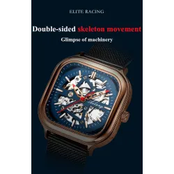 Skeleton Design - Black Technology - orologio da uomo automatico - impermeabile