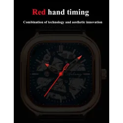 Skeleton Design - Black Technology - orologio da uomo automatico - impermeabile