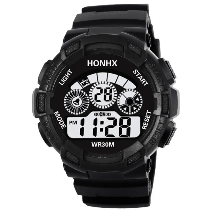RelojesHONHX - reloj militar digital para hombre - LED - resistente al agua