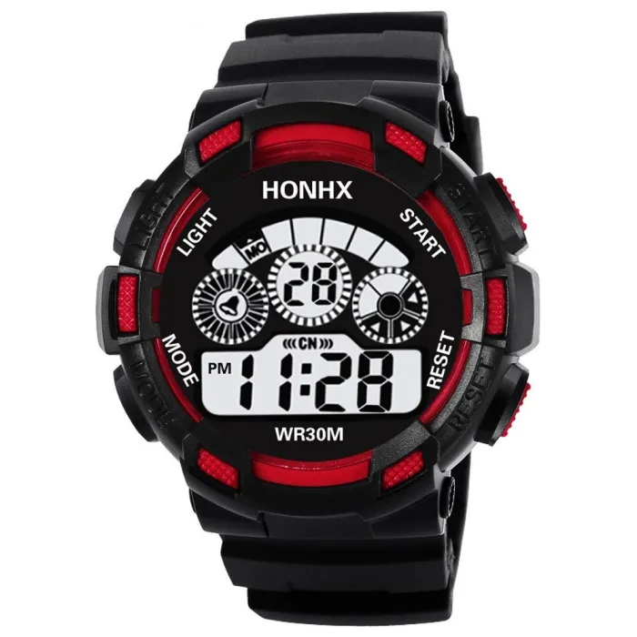 RelojesHONHX - reloj militar digital para hombre - LED - resistente al agua