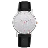 Luxe dames quartz horloge - leren band - met strassHorloges