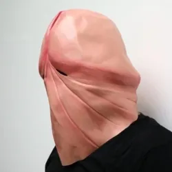 Maska lateksowa na całą twarz - dla dorosłych - zabawny kształt penisa - Halloween / maskaradyMaski