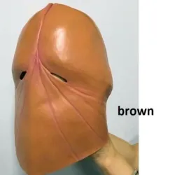 Maska lateksowa na całą twarz - dla dorosłych - zabawny kształt penisa - Halloween / maskaradyMaski