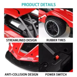 RC drift metalowy samochód - off road - pilot radiowy 2.4G - 1/16 4WDSamochód