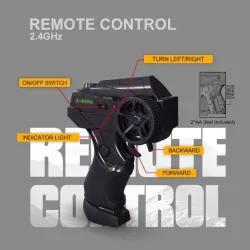 RC drift metalowy samochód - off road - pilot radiowy 2.4G - 1/16 4WDSamochód