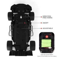 RC drift metalowy samochód - off road - pilot radiowy 2.4G - 1/16 4WDSamochód