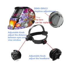 Auto darkening solar welding helmet - clownHelmets