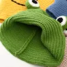 Warme gebreide muts - emmerstijl - met paddenogenPetjes & mutsjes