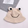 Warme Strickmütze - Bucket-Style - mit Krötenaugen