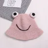 Warme Strickmütze - Bucket-Style - mit Krötenaugen