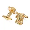 Copper cufflinks with alligator - crocodile